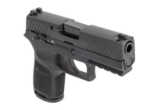 SIG P320 Compact 9mm pistol with manual safety. MA compliant model
